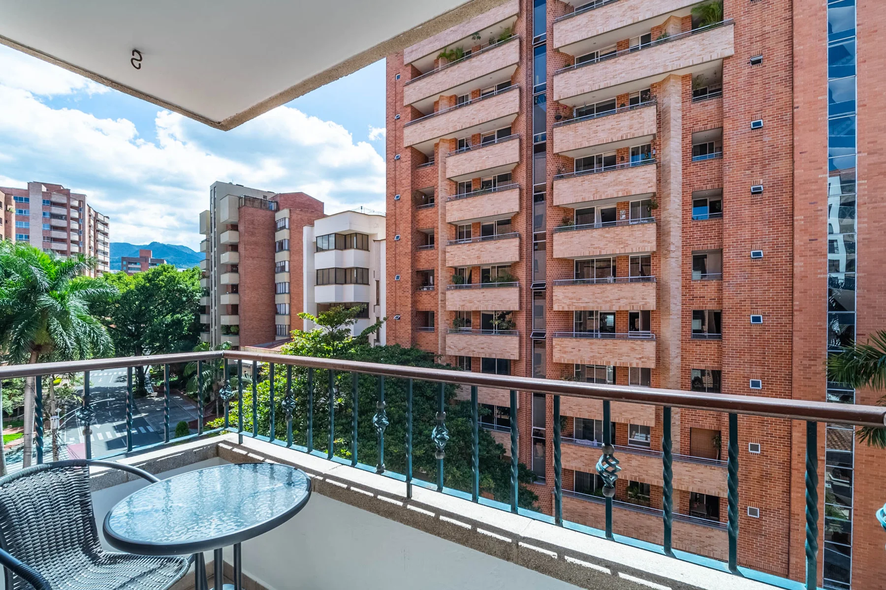 The balcony of our Medellín apartment in Laureles